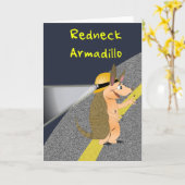 Redneck Armadillo Grußkarte Karte (Gelbe Blume)