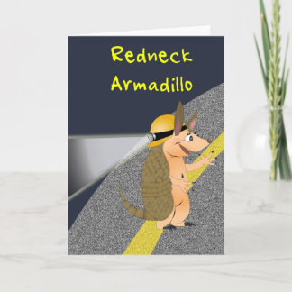Redneck Armadillo Grußkarte Karte