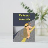 Redneck Armadillo Postcard Postkarte (Stehend Vorderseite)