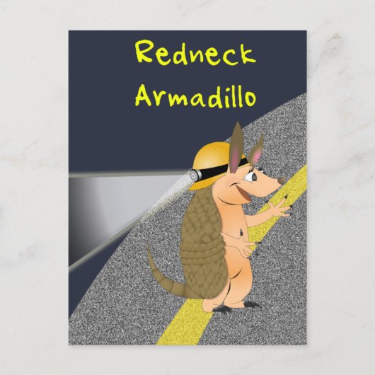 Redneck Armadillo Postcard Postkarte (Vorderseite)