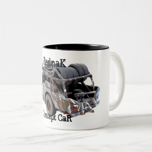 Redneck-Auto Zweifarbige Tasse (VorderseiteRechts)