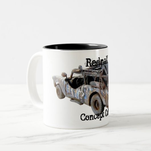 Redneck-Auto Zweifarbige Tasse (Vorderseite Links)