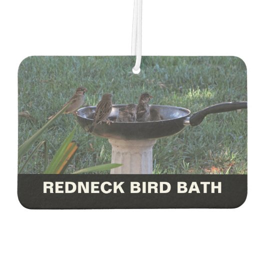Redneck Bird Bath Air Freshener Autolufterfrischer (Rückseite)