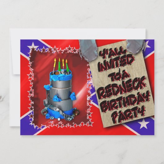 REDNECK BIRTHDAY PARTY INVITATION - DUCT TAPE EINLADUNG (Vorderseite)