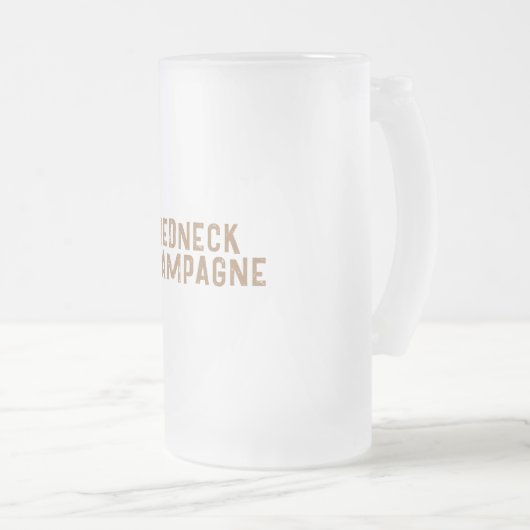 Redneck Champagne Mattiert Glass Beer Tasse (VorderseiteRechts)
