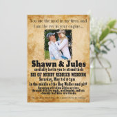 Redneck Couple Wedding Celebration Einladung (Stehend Vorderseite)