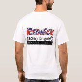 Redneck, der Motoren mit Telefon-Zahl läuft T-Shirt (Rückseite)
