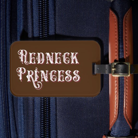 Redneck druckt Extravaganten Text Gepäckanhänger (Vorderseite Insitu 4)