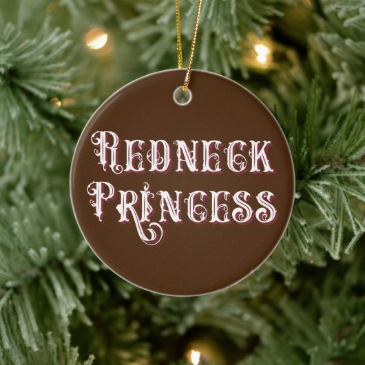 Redneck druckt Extravaganten Text Keramik Ornament (Baum)