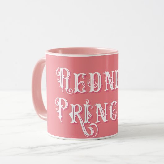 Redneck druckt Extravaganten Text rosa Tasse (Vorderseite Links)
