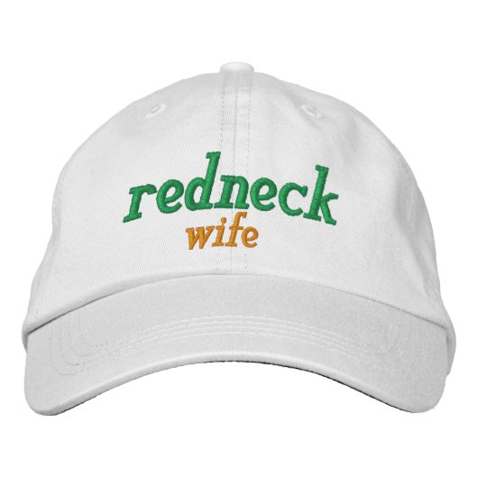 Redneck Ehefrau Bestickte Baseballkappe (Vorderseite)