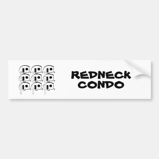 REDNECK-EIGENTUMSWOHNUNGS-Autoaufkleber Autoaufkleber (Vorne)