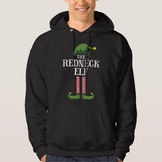 Redneck Elf Matching Party Pajama Hoodie (Vorderseite)