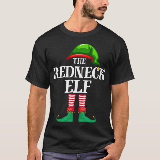 Redneck Elf Matching Party Pajama T-Shirt (Vorderseite)