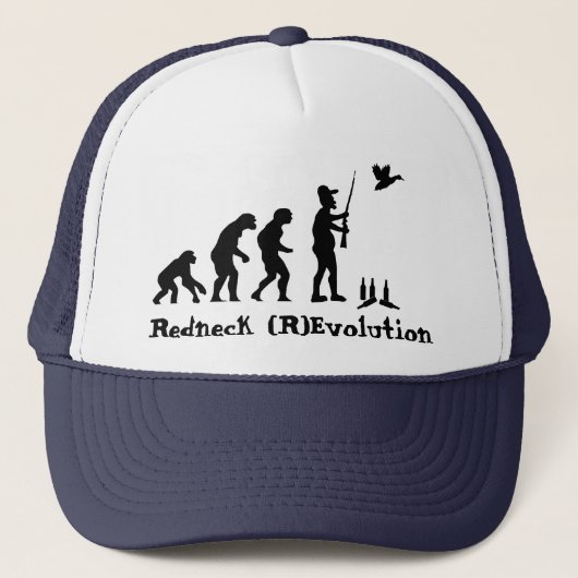 Redneck-Evolution oder Revolution Truckerkappe (Vorderseite)