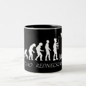 Redneck-Evolution Zweifarbige Tasse (Mittel)