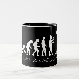 Redneck-Evolution Zweifarbige Tasse