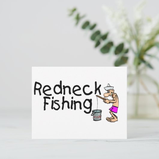 Redneck Fischerei Postkarte (Stehend Vorderseite)