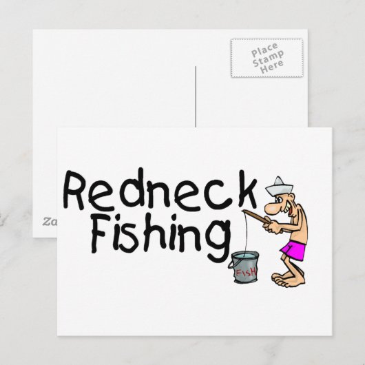Redneck Fischerei Postkarte (Vorne/Hinten)