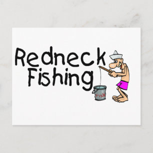 Redneck Fischerei Postkarte