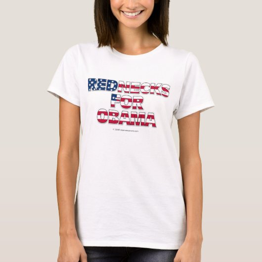 Redneck für Obama Ladys T - Shirt (Vorderseite)