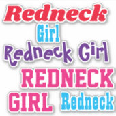 Redneck Girl Clear Stickers Car oder Notebook Aufkleber (Vorderseite)
