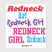Redneck Girl Clear Stickers Car oder Notebook Aufkleber (Blatt)