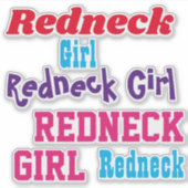 Redneck Girl Clear Stickers Car oder Notebook Aufkleber (Vorderseite)