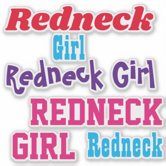 Redneck Girl Clear Stickers Car oder Notebook Aufkleber (Vorderseite)