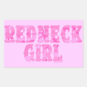 Redneck Girl Pink Camouflage Stickers (Vorderseite)