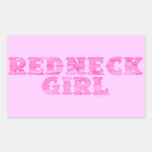 Redneck Girl Pink Camouflage Stickers