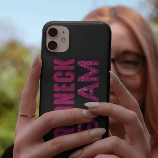 Redneck Glam Pink Glitzer auf Schwarz Case-Mate iPhone Hülle