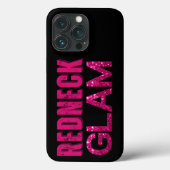 Redneck Glam Pink Glitzer auf Schwarz Case-Mate iPhone Hülle (Rückseite)