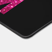 Redneck Glam Pink Glitzer auf Schwarz Schreibtischunterlage (Ecke)