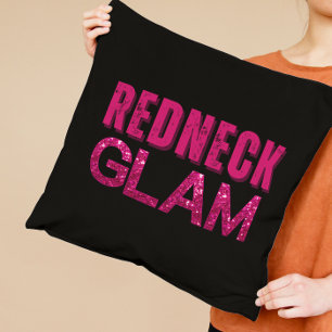 Redneck Glam Pink Glitzer Kissen