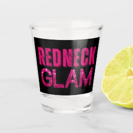 Redneck Glam Pink Glitzer Schnapsglas
