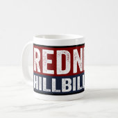 Redneck-Hinterwäldler-Website-Wickelrock-Logo Kaffeetasse (Vorderseite Links)