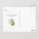 Redneck Hochzeit Rustikale Sonnenblume Save the Da Postkarte (Rückseite)