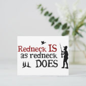 Redneck ist so, wie Redneck es tut Postkarte (Stehend Vorderseite)