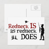 Redneck ist so, wie Redneck es tut Postkarte (Vorne/Hinten)