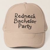 Redneck-Junggeselle-Party Truckerkappe (Vorderseite)