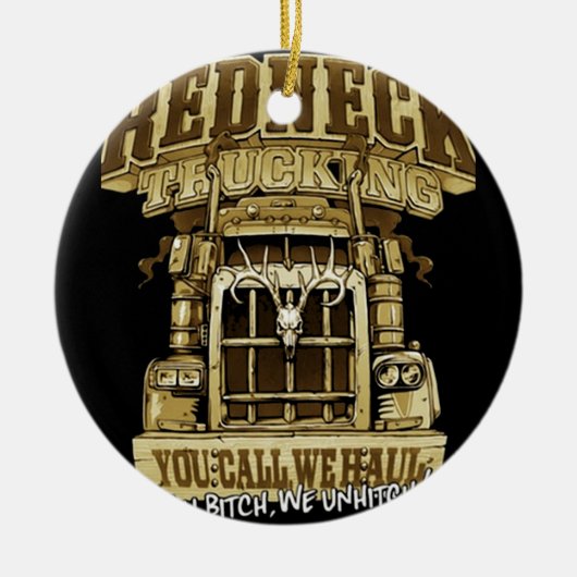 Redneck Keramik Ornament (Vorne)