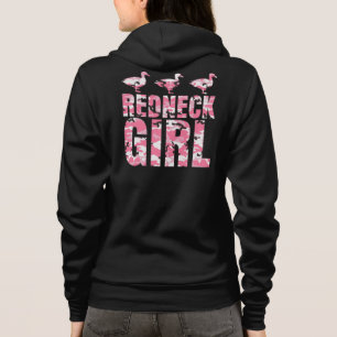 Redneck-Mädchen-Shirt mit rosa Tarnungs-Enten Hoodie