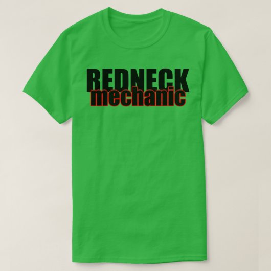 Redneck Mechanisch rot T-Shirt (Design vorne)