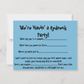 Redneck Party Warnzeichen mit Schusswaffen Einladung (Rückseite)