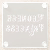 Redneck-Prinzessin Fancy Text Glasuntersetzer (Rückseite)