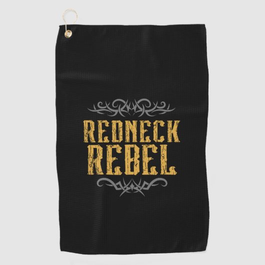 Redneck Rebel Golfhandtuch (Vorderseite)