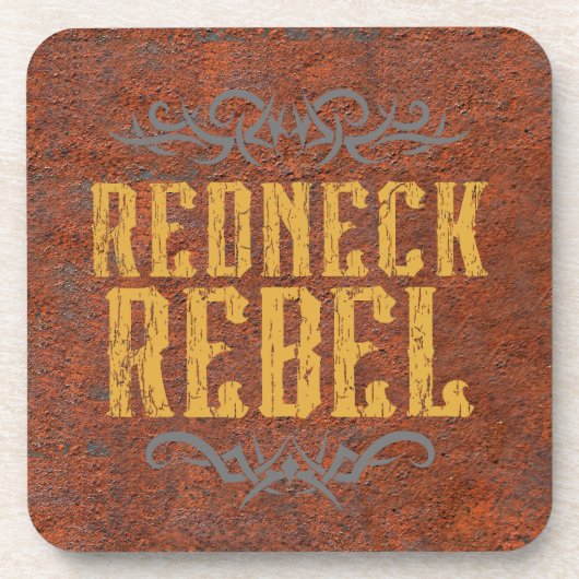 Redneck Rebel Grunge Rust Getränkeuntersetzer (Vorderseite)