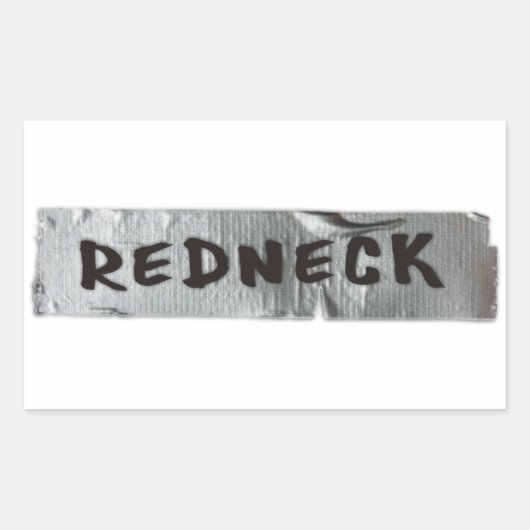 REDNECK RECHTECKIGER AUFKLEBER (Vorderseite)