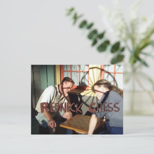 Redneck Schach Postkarte (Stehend Vorderseite)